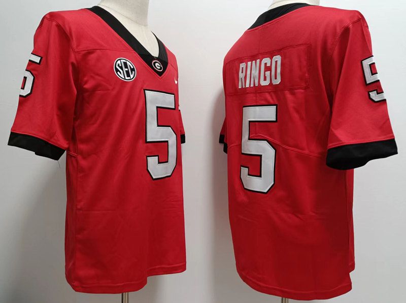 Men Georgia Bulldogs #5 Ringo Red 2024 Nike Vapor NCAA Jersey